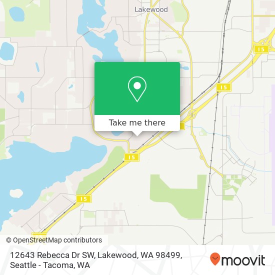 Mapa de 12643 Rebecca Dr SW, Lakewood, WA 98499