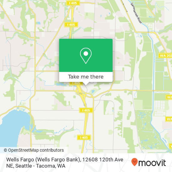 Mapa de Wells Fargo (Wells Fargo Bank), 12608 120th Ave NE