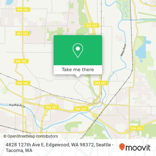 Mapa de 4828 127th Ave E, Edgewood, WA 98372