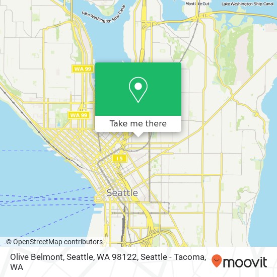 Mapa de Olive Belmont, Seattle, WA 98122