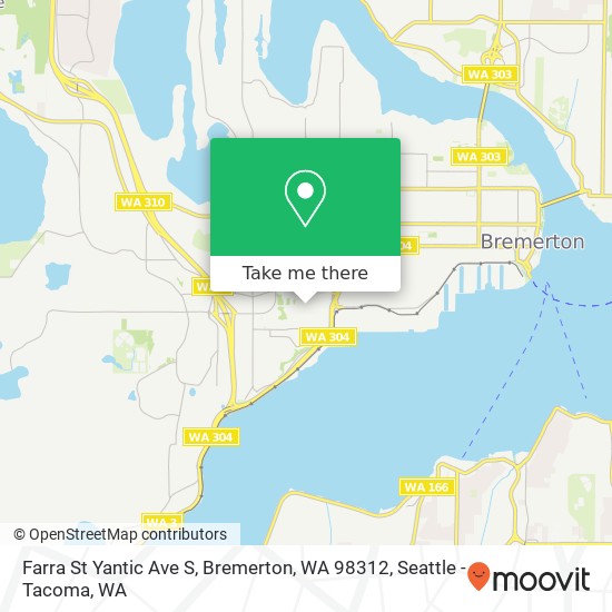 Mapa de Farra St Yantic Ave S, Bremerton, WA 98312