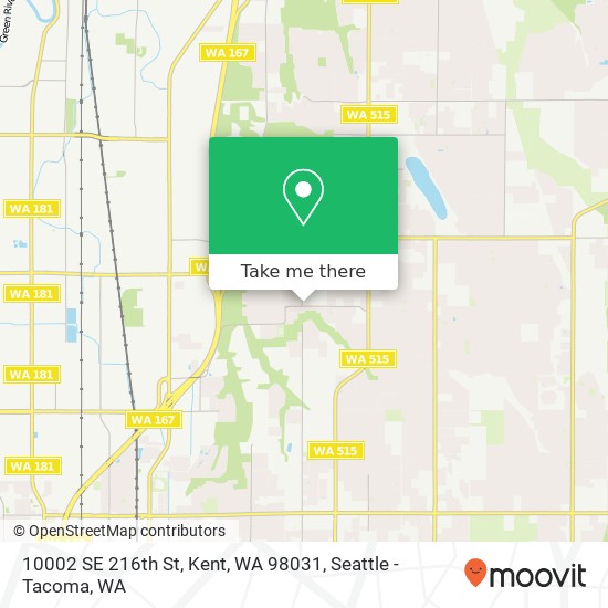 Mapa de 10002 SE 216th St, Kent, WA 98031