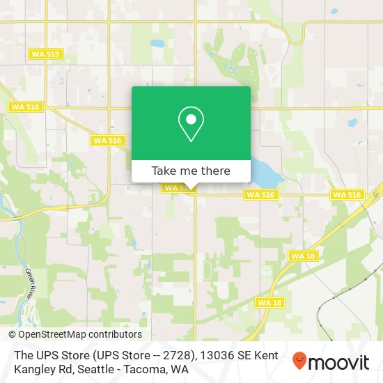 Mapa de The UPS Store (UPS Store -- 2728), 13036 SE Kent Kangley Rd