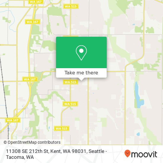 Mapa de 11308 SE 212th St, Kent, WA 98031