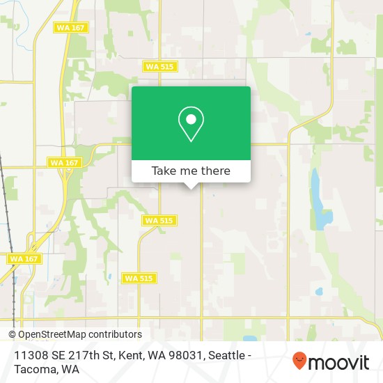 Mapa de 11308 SE 217th St, Kent, WA 98031