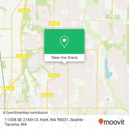 Mapa de 11308 SE 216th Ct, Kent, WA 98031