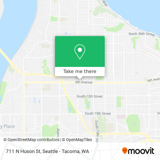 711 N Huson St map