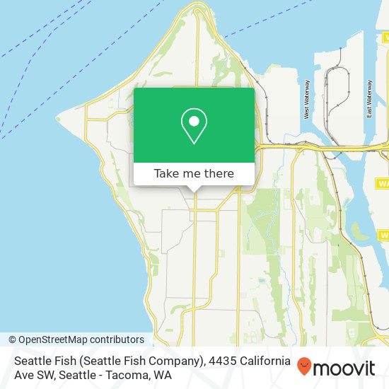 Mapa de Seattle Fish (Seattle Fish Company), 4435 California Ave SW