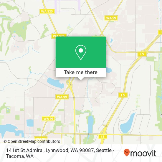 Mapa de 141st St Admiral, Lynnwood, WA 98087