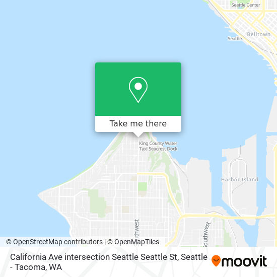 Mapa de California Ave intersection Seattle Seattle St