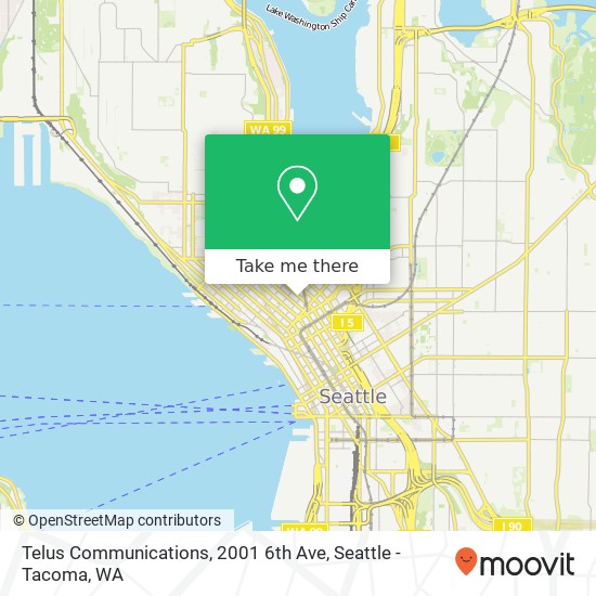 Mapa de Telus Communications, 2001 6th Ave