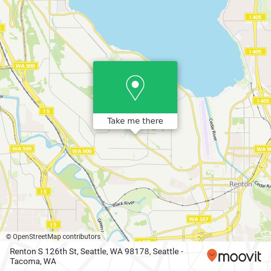 Mapa de Renton S 126th St, Seattle, WA 98178