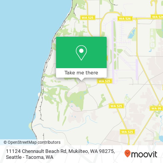 Mapa de 11124 Chennault Beach Rd, Mukilteo, WA 98275