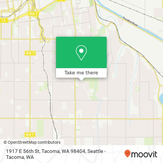 Mapa de 1917 E 56th St, Tacoma, WA 98404