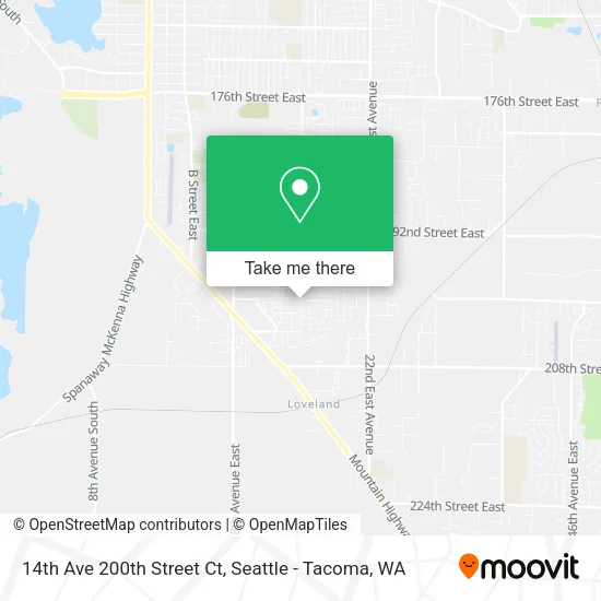 14th Ave 200th Street Ct map