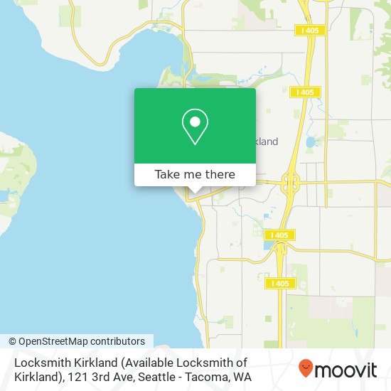 Mapa de Locksmith Kirkland (Available Locksmith of Kirkland), 121 3rd Ave