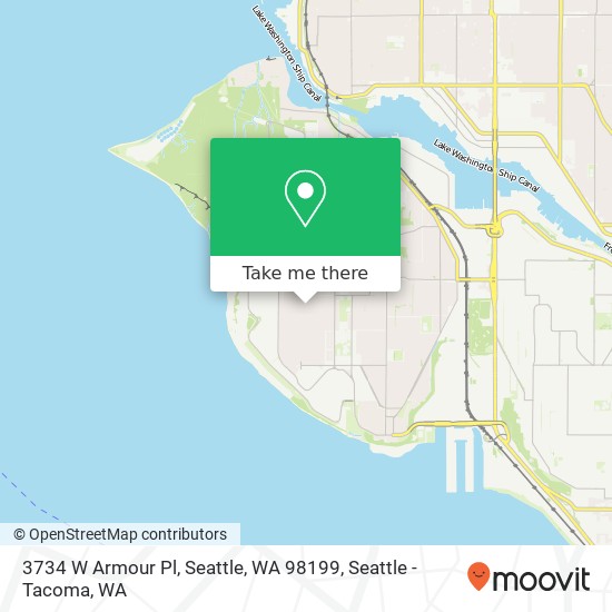Mapa de 3734 W Armour Pl, Seattle, WA 98199