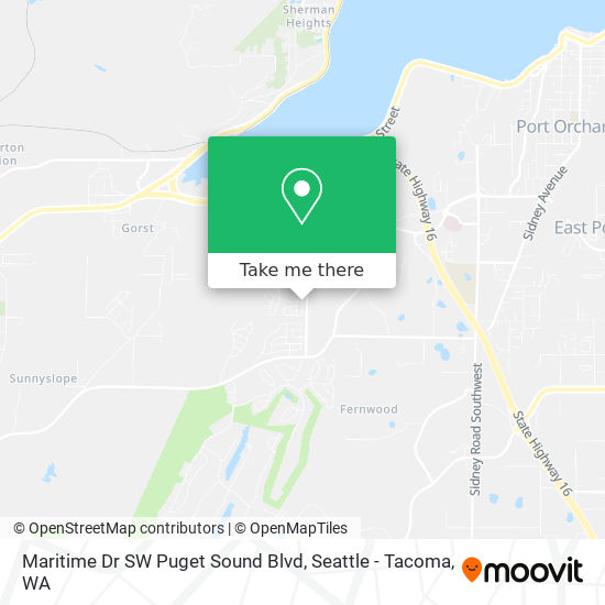 Maritime Dr SW Puget Sound Blvd map