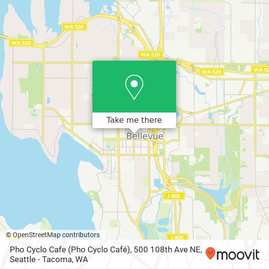 Mapa de Pho Cyclo Cafe (Pho Cyclo Café), 500 108th Ave NE