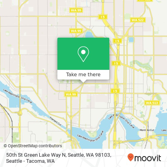 50th St Green Lake Way N, Seattle, WA 98103 map