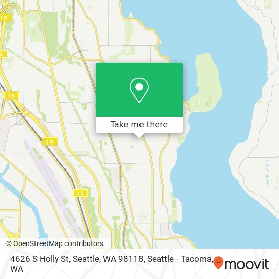 Mapa de 4626 S Holly St, Seattle, WA 98118