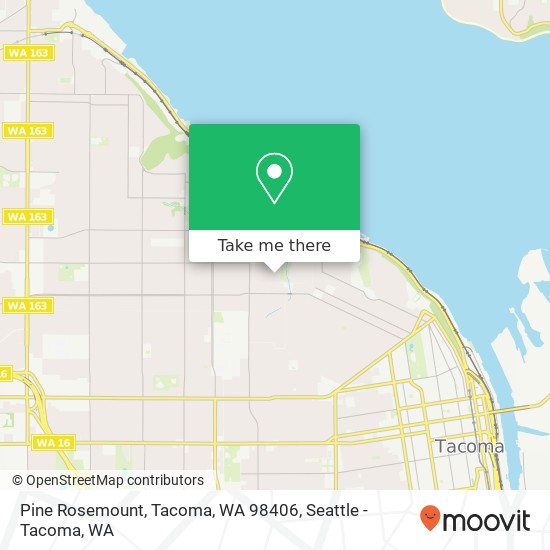 Mapa de Pine Rosemount, Tacoma, WA 98406