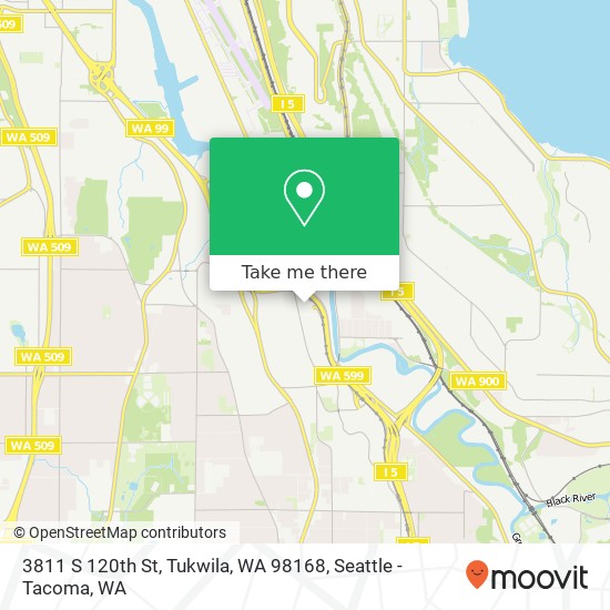 Mapa de 3811 S 120th St, Tukwila, WA 98168