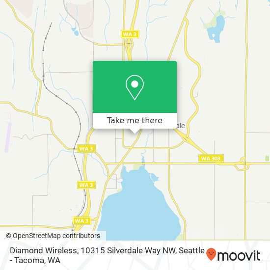 Mapa de Diamond Wireless, 10315 Silverdale Way NW