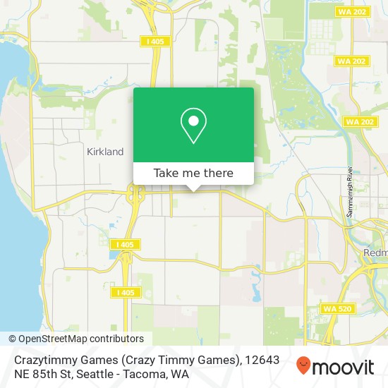 Mapa de Crazytimmy Games (Crazy Timmy Games), 12643 NE 85th St