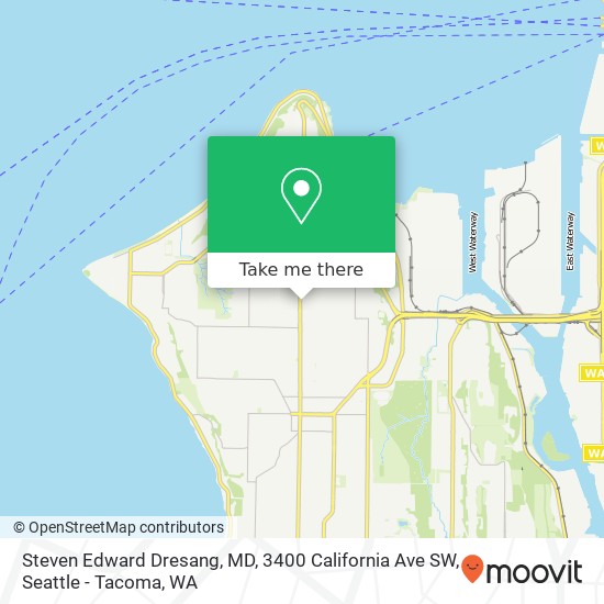 Steven Edward Dresang, MD, 3400 California Ave SW map