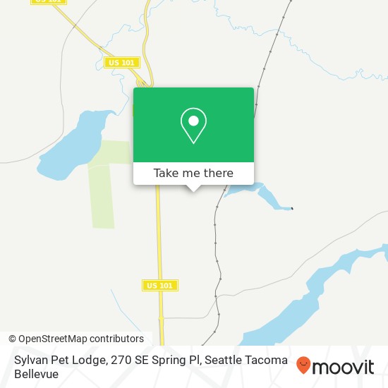 Mapa de Sylvan Pet Lodge, 270 SE Spring Pl