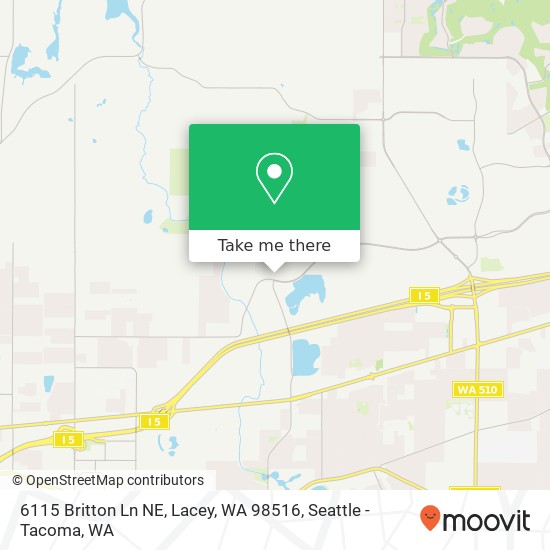 Mapa de 6115 Britton Ln NE, Lacey, WA 98516