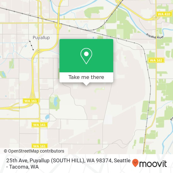 Mapa de 25th Ave, Puyallup (SOUTH HILL), WA 98374