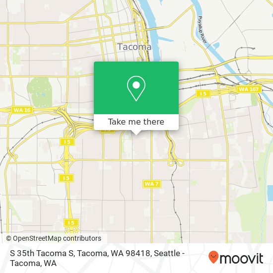 S 35th Tacoma S, Tacoma, WA 98418 map