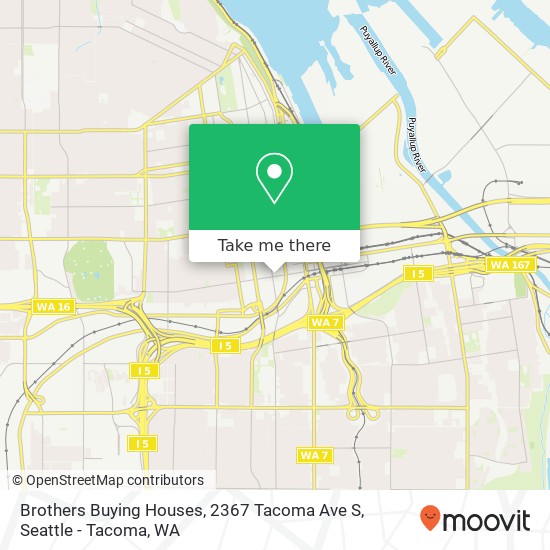 Mapa de Brothers Buying Houses, 2367 Tacoma Ave S