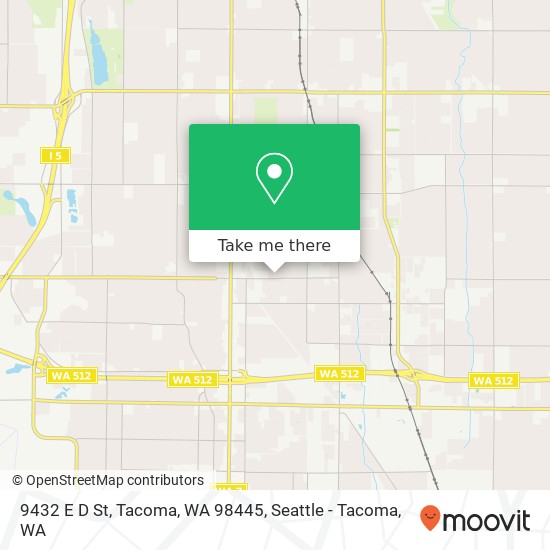 Mapa de 9432 E D St, Tacoma, WA 98445