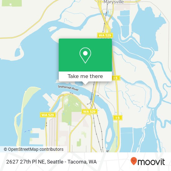 Mapa de 2627 27th Pl NE, Everett, WA 98201