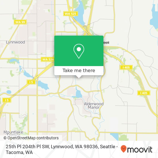 25th Pl 204th Pl SW, Lynnwood, WA 98036 map