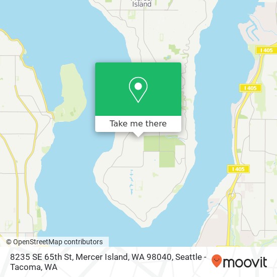Mapa de 8235 SE 65th St, Mercer Island, WA 98040