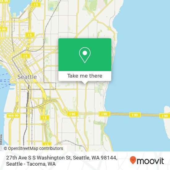 Mapa de 27th Ave S S Washington St, Seattle, WA 98144