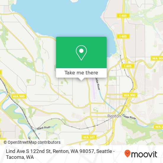 Mapa de Lind Ave S 122nd St, Renton, WA 98057