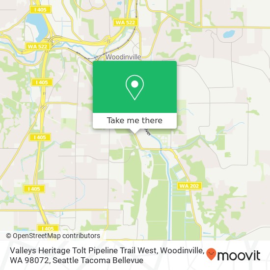 Mapa de Valleys Heritage Tolt Pipeline Trail West, Woodinville, WA 98072