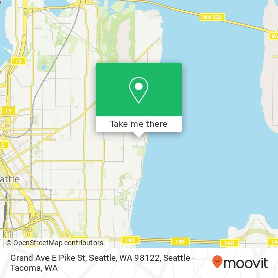 Mapa de Grand Ave E Pike St, Seattle, WA 98122