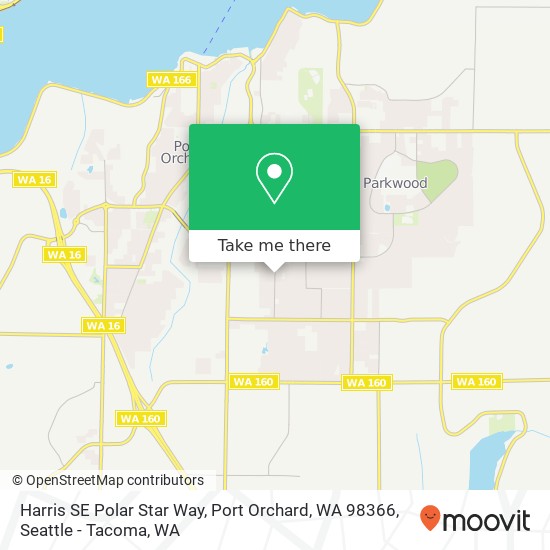 Mapa de Harris SE Polar Star Way, Port Orchard, WA 98366