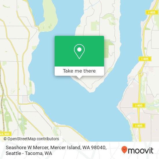 Mapa de Seashore W Mercer, Mercer Island, WA 98040