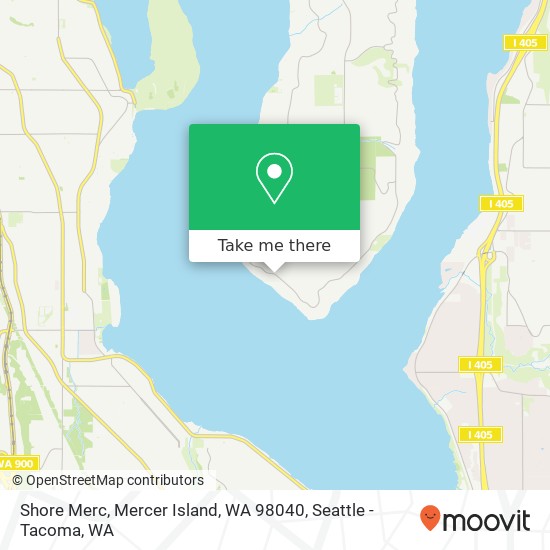 Mapa de Shore Merc, Mercer Island, WA 98040