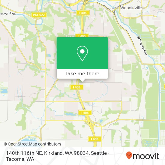 Mapa de 140th 116th NE, Kirkland, WA 98034