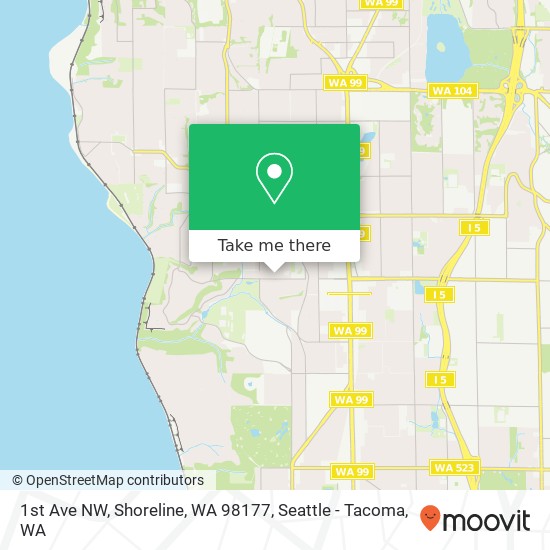 1st Ave NW, Shoreline, WA 98177 map