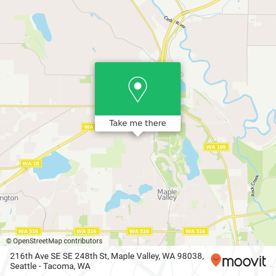 Mapa de 216th Ave SE SE 248th St, Maple Valley, WA 98038