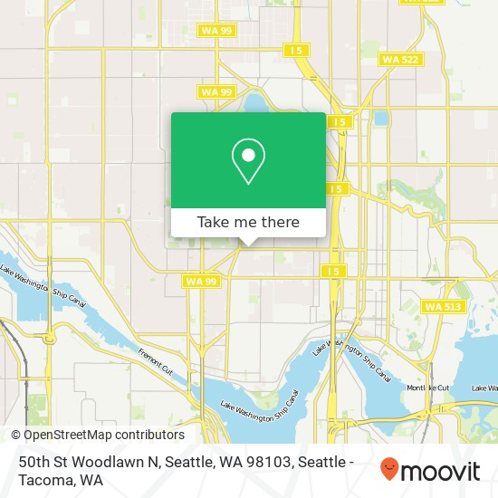 Mapa de 50th St Woodlawn N, Seattle, WA 98103